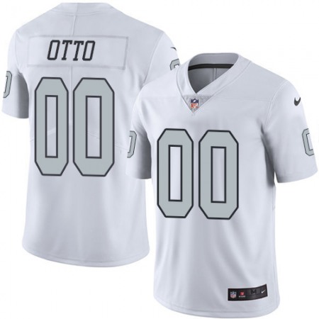 Raiders #00 Jim Otto White Men's Stitched NFL Limited Rush Jersey