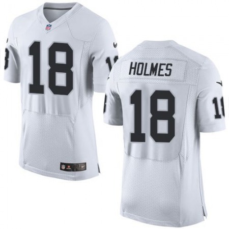 Raiders #18 Andre Holmes White Men's Stitched NFL New Elite Jersey