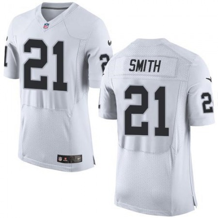 Raiders #21 Sean Smith White Men's Stitched NFL New Elite Jersey