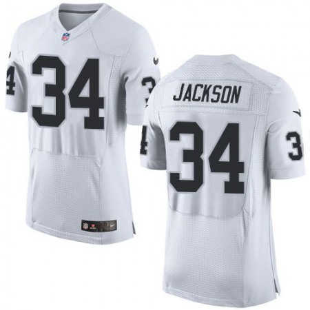 Raiders #34 Bo Jackson White Men's Stitched NFL New Elite Jersey