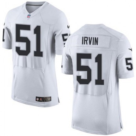 Raiders #51 Bruce Irvin White Men's Stitched NFL New Elite Jersey