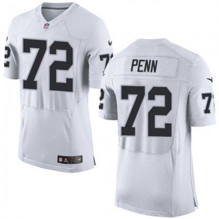 Raiders #72 Donald Penn White Men's Stitched NFL New Elite Jersey