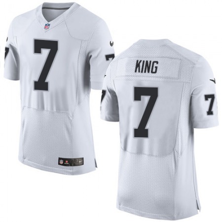Raiders #7 Marquette King White Men's Stitched NFL New Elite Jersey
