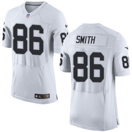 Raiders #86 Lee Smith White Men's Stitched NFL New Elite Jersey