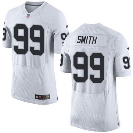 Raiders #99 Aldon Smith White Men's Stitched NFL New Elite Jersey