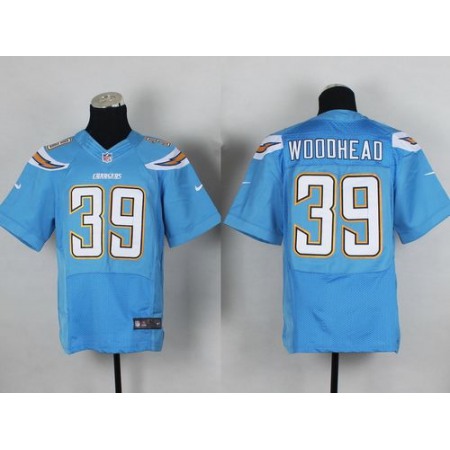 Chargers #39 Danny Woodhead Electric Blue Alternate Men's Stitched NFL New Elite Jersey