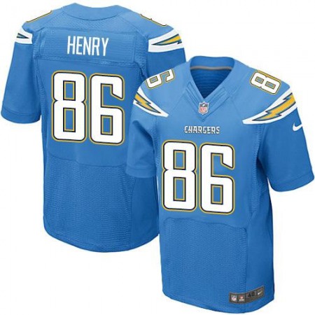 Chargers #86 Hunter Henry Electric Blue Alternate Men's Stitched NFL New Elite Jersey