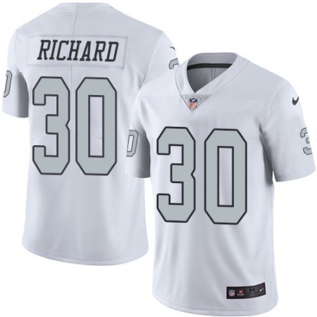 Raiders #30 Jalen Richard White Men's Stitched NFL Limited Rush Jersey