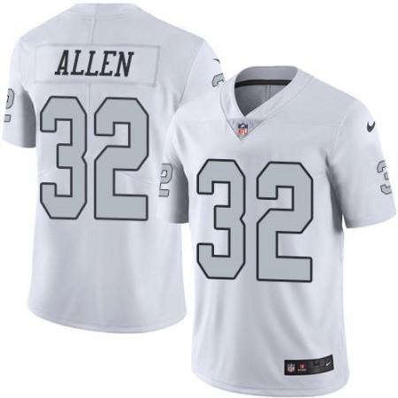 Raiders #32 Marcus Allen White Men's Stitched NFL Limited Rush Jersey