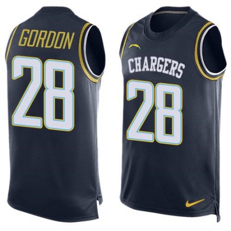Chargers #28 Melvin Gordon Navy Blue Team Color Men's Stitched NFL Limited Tank Top Jersey