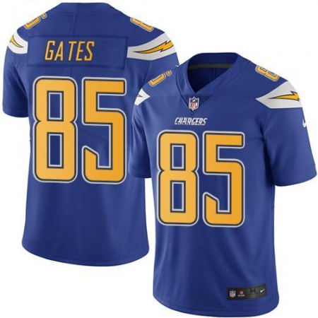 Chargers #85 Antonio Gates Electric Blue Men's Stitched NFL Limited Rush Jersey