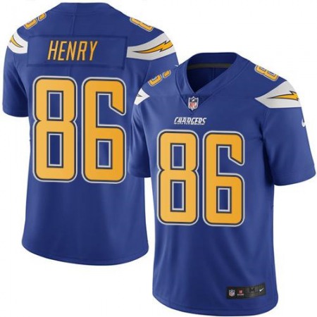 Chargers #86 Hunter Henry Electric Blue Men's Stitched NFL Limited Rush Jersey