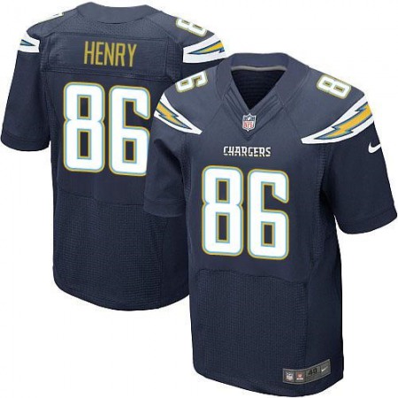 Chargers #86 Hunter Henry Navy Blue Team Color Men's Stitched NFL New Elite Jersey