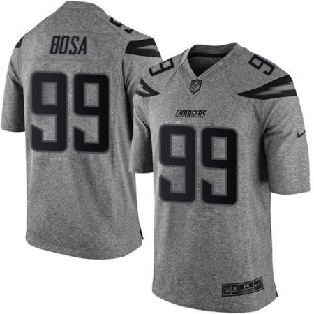 Chargers #99 Joey Bosa Gray Men's Stitched NFL Limited Gridiron Gray Jersey