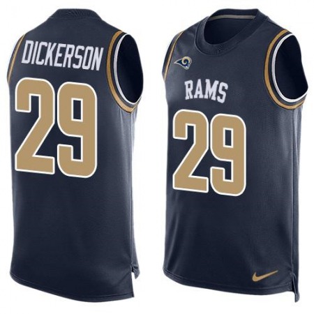 Rams #29 Eric Dickerson Navy Blue Team Color Men's Stitched NFL Limited Tank Top Jersey