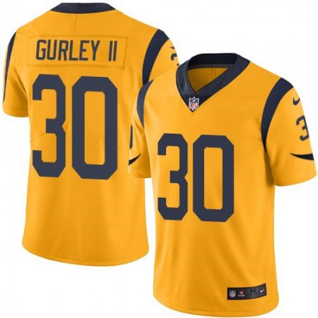 Rams #30 Todd Gurley II Gold Men's Stitched NFL Limited Rush Jersey