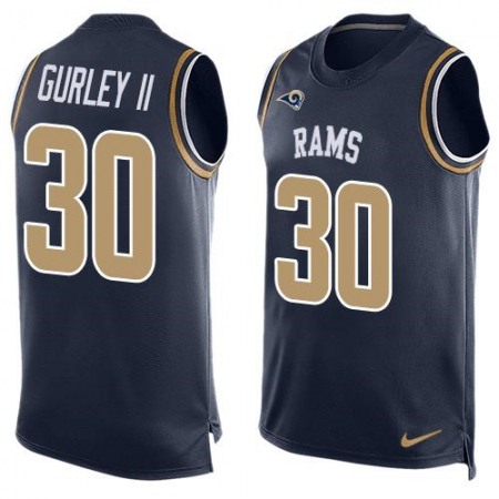 Rams #30 Todd Gurley II Navy Blue Team Color Men's Stitched NFL Limited Tank Top Jersey
