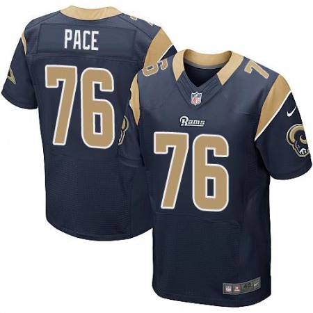 Rams #76 Orlando Pace Navy Blue Team Color Men's Stitched NFL Elite Jersey