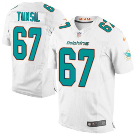 Dolphins #67 Laremy Tunsil White Men's Stitched NFL New Elite Jersey
