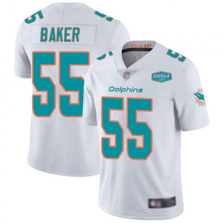 Men's Miami Dolphins #55 Jerome Baker White With 347 Shula Patch 2020 Vapor Untouchable Limited Stitched NFL Jersey