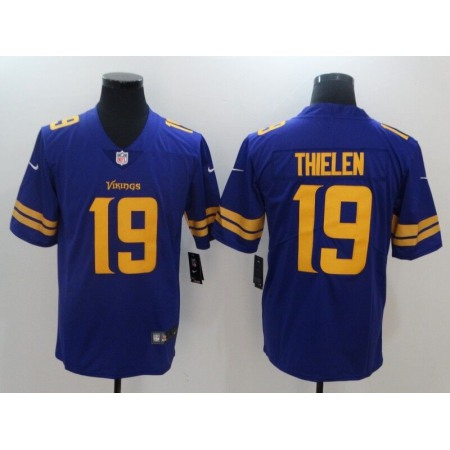 Men's Minnesota Vikings #19 Adam Thielen Purple Vapor Untouchable Limited Stitched NFL Jersey