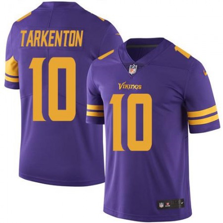 Vikings #10 Fran Tarkenton Purple Men's Stitched NFL Limited Rush Jersey