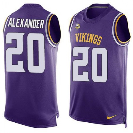 Vikings #20 Mackensie Alexander Purple Team Color Men's Stitched NFL Limited Tank Top Jersey