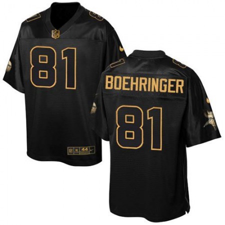 Vikings #81 Moritz Boehringer Black Men's Stitched NFL Elite Pro Line Gold Collection Jersey