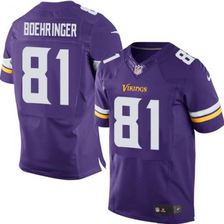 Vikings #81 Moritz Boehringer Purple Team Color Men's Stitched NFL Elite Jersey