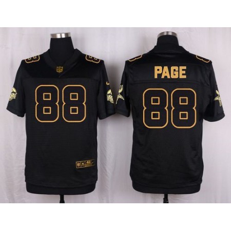 Vikings #88 Alan Page Black Men's Stitched NFL Elite Pro Line Gold Collection Jersey