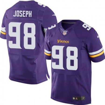 Vikings #98 Linval Joseph Purple Team Color Men's Stitched NFL Elite Jersey