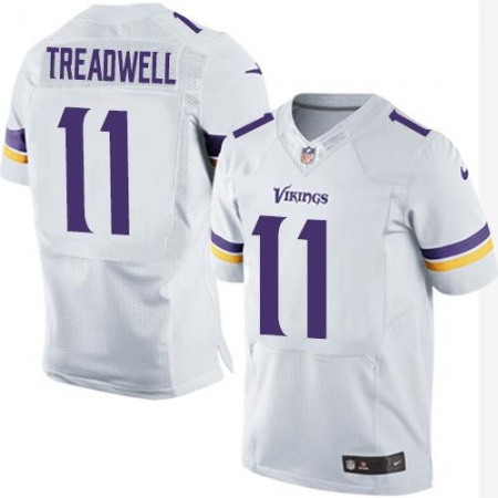 Vikings #11 Laquon Treadwell White Men's Stitched NFL Elite Jersey
