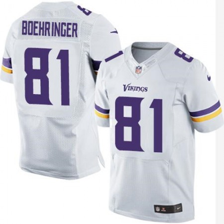 Vikings #81 Moritz Boehringer White Men's Stitched NFL Elite Jersey