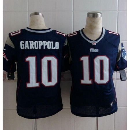 Patriots #10 Jimmy Garoppolo Navy Blue Team Color Men's Stitched NFL Elite Jersey
