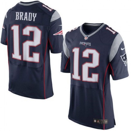 Patriots #12 Tom Brady Navy Blue Team Color Men's Stitched NFL New Elite Jersey