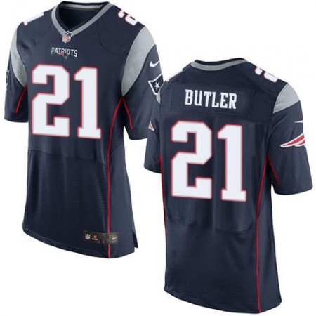 Patriots #21 Malcolm Butler Navy Blue Team Color Men's Stitched NFL New Elite Jersey