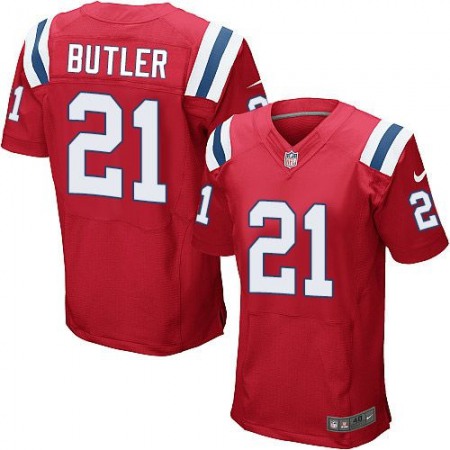 Patriots #21 Malcolm Butler Red Alternate Men's Stitched NFL Elite Jersey