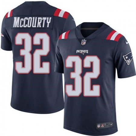 Patriots #32 Devin McCourty Navy Blue Men's Stitched NFL Limited Rush Jersey