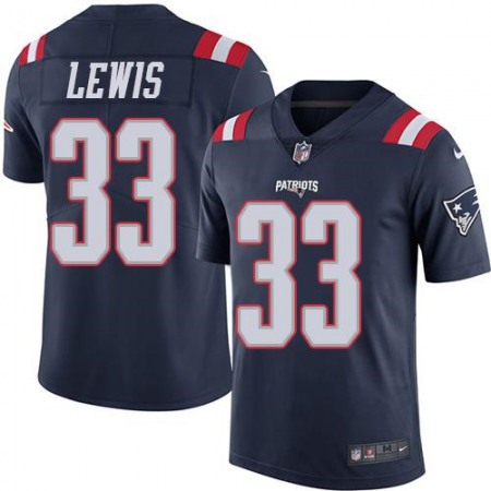 Patriots #33 Dion Lewis Navy Blue Men's Stitched NFL Limited Rush Jersey