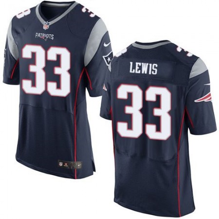 Patriots #33 Dion Lewis Navy Blue Team Color Men's Stitched NFL New Elite Jersey