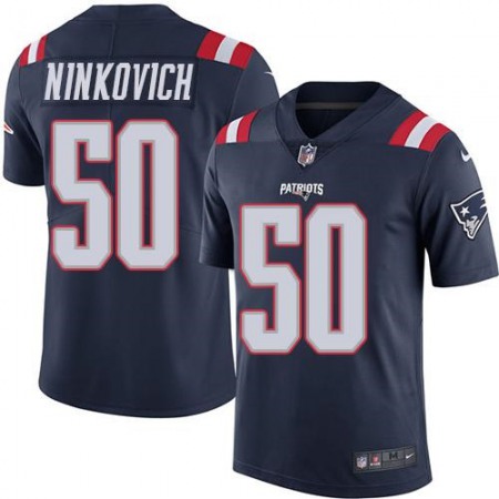Patriots #50 Rob Ninkovich Navy Blue Men's Stitched NFL Limited Rush Jersey