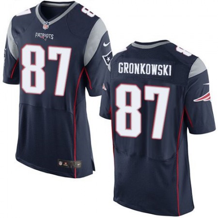 Patriots #87 Rob Gronkowski Navy Blue Team Color Men's Stitched NFL New Elite Jersey