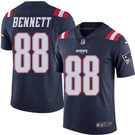 Patriots #88 Martellus Bennett Navy Blue Men's Stitched NFL Limited Rush Jersey