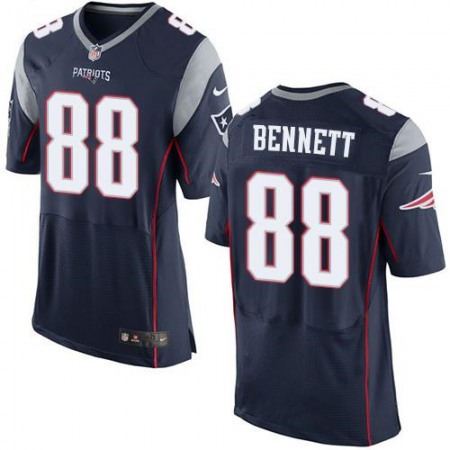 Patriots #88 Martellus Bennett Navy Blue Team Color Men's Stitched NFL Elite Jersey