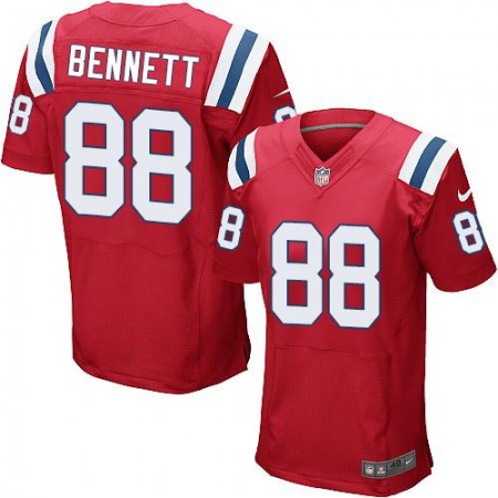 Patriots #88 Martellus Bennett Red Alternate Men's Stitched NFL Elite Jersey