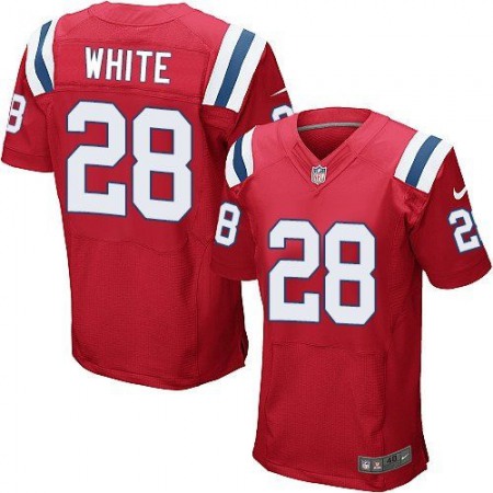 Patriots #28 James White Red Alternate Men's Stitched NFL Elite Jersey
