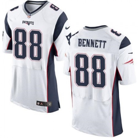 Patriots #88 Martellus Bennett White Men's Stitched NFL Elite Jersey