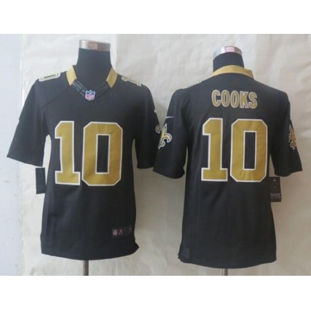 Saints #10 Brandin Cooks Black Team Color Men's Stitched NFL Limited Jersey
