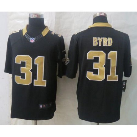 Saints #31 Jairus Byrd Black Team Color Men's Stitched NFL Limited Jersey