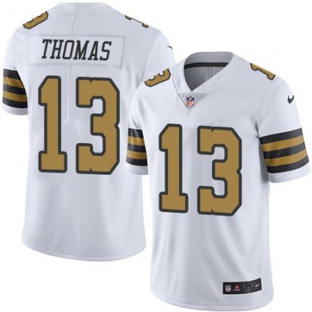 Saints #13 Michael Thomas White Men's Stitched NFL Limited Rush Jersey